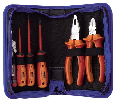 Set de scule VDE BI in husa tip mapa - 906VDEBI Unior , Dim. / Bucati: 6