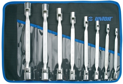 Set de chei tubulare dublu articulate in husa Unior- 202/1CT, Dim. / Bucati: 8-22 /8